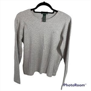 Lauren Ralph Lauren - Grey Shirt  Size Large - Shirt Top